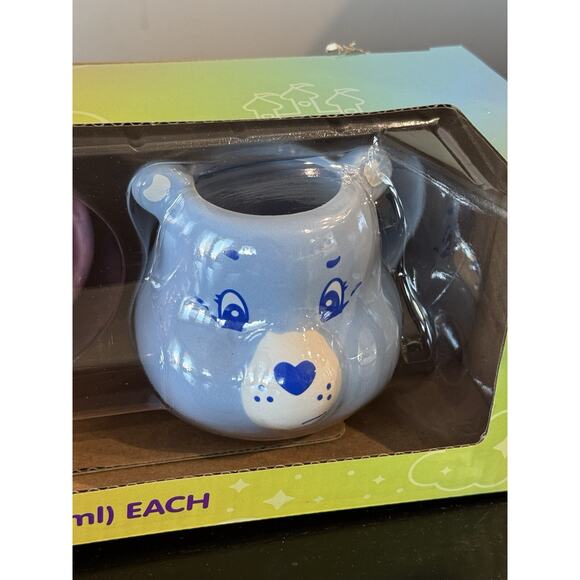 Care Bears Ceramic Sculpted Mini Mugs 3.5 oz Set Of 4 Pop Culture Retro - Picture 5 of 6